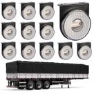12 Lanterna Lateral Carreta LED Cristal 85mm c/ Sup. - Conec 12 Lanterna Lateral Carreta LED Cristal 85mm c/ Sup. - Conec