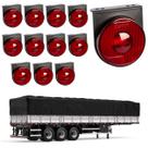 12 Lanterna Lateral Carreta LED Rubi 85mm c/ Sup. - Conect. 12 Lanterna Lateral Carreta LED Rubi 85mm c/ Sup. - Conect.