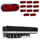 12 Lanterna Lateral Carreta LED Rubi Saída Fios 12 Lanterna Lateral Carreta LED Rubi Saída Fios