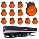 12 Lanterna Lateral Facchini LED Âmbar 65mm c/ Suporte - Fio