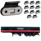 12 Lanterna Lateral Guerra LED Cristal c/ Suporte - Fio