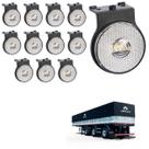 12 Lanterna Lateral Librelato LED Cristal 65mm C Sup e Conec