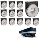 12 Lanterna Lateral Librelato LED Cristal 85mm c/ Supt - Fio