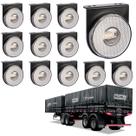 12 Lanterna Lateral Noma LED Cristal 85mm c/ Sup. - Conect.