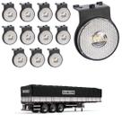 12 Lanterna Lateral Randon LED Cristal 65mm c/ Suporte - Fio 12 Lanterna Lateral Randon LED Cristal 65mm c/ Suporte - Fio