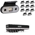 12 Lanterna Lateral Randon LED Cristal c/ Suporte - Fio 12 Lanterna Lateral Randon LED Cristal c/ Suporte - Fio
