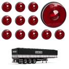 12 Lanterna Lateral Randon LED Rubi 85mm Saída Conector