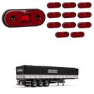 12 Lanterna Lateral Randon LED Rubi Saída Fios