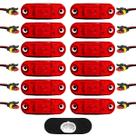 12 Lanterna Vigia Teto Ônibus Caminhão 2 LED BIVOLT VM +Conector