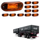 12 Lanternas Delimitadoras LED Carreta Noma Lateral Âmbar