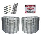 12 Metros De Concertina Dupla Clipada 45 Cm + Kit Instalação