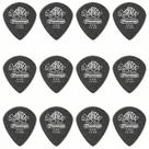 12 Palheta Dunlop Tortex 1.0 mm JAZZ III Guitarra 482R Preta