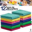 12 Panos Microfibra 30x30cm Não Solta Fiapo Absorvente Camesa