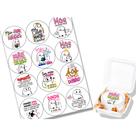 12 Papel Arroz comestível para mini bolo bento cake 9,5 Cm Redondo festa comemoração surpresa feliz dia das mães Flork b