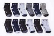 12 Pares De Meia Premium Cano Longo Sortidas