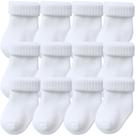 12 Pares Meias Simples Poliamida para Bebê Recém Nascido Enxoval e Maternidade 12 Pares Meias Simples Poliamida para Bebê Recém Nascido Enxoval e Maternidade