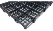 12 Pcs Pallet Estrado Plásticos Preto 25x50x2,5cm Piso Palete Plástico Modular