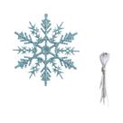 12 Peças De Enfeites De Floco De Neve Com Glitter Para O Natal, Pingentes De Plástico Para Árvore De