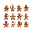 12 Peças De Enfeites De Madeira Em Forma De Homem De Gengibre Para O Natal, Decoração De Festa De 12 Peças De Enfeites De Madeira Em Forma De Homem De Gengibre Para O Natal, Decoração De Festa De