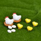 12 Peças De Figuras Em Miniatura De Galinha, Ninho E Ovo, Decoração Fofa Para Casa E Jardim Na 12 Peças De Figuras Em Miniatura De Galinha, Ninho E Ovo, Decoração Fofa Para Casa E Jardim Na