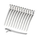 12 Peças De Grampos De Cabelo Bico De Pato Em Couro Crocodilo Antiferrugem Para Cabelos Cacheados E 12 Peças De Grampos De Cabelo Bico De Pato Em Couro Crocodilo Antiferrugem Para Cabelos Cacheados E