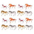 12 peças de simulação de figuras de cavalos, modelo realista 12 peças de simulação de figuras de cavalos, modelo realista