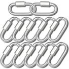 12 Piezas de Enlaces Rápidos para Cadena SEUNGCH 2.3 mm Capacidad 900 lbs Plateados