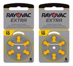 12 Pilhas Auditivas Rayovac Tamanho 10 / Pr70 / A10