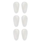 12 Plaqueta Silicone Adesiva Almofada Nariz Armação Óculos Borrachinha Flexível Macia Cola 3M