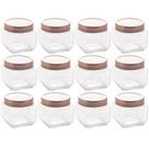 12 Porta Mantimentos Vidro Tampa Metal Rose Gold 800ml Lyor Gastro Potes para Balas Bombons 12 Porta Mantimentos Vidro Tampa Metal Rose Gold 800ml Lyor Gastro Potes para Balas Bombons