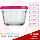 12 Pote de Vidro estilo Americano 350ML c/ Tampa Petisco