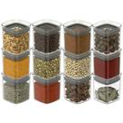 12 Pote Hermético Quadrado Empilhável 150ml Tempero Cozinha Ou 12 Pote Hermético Quadrado Empilhável 150ml Tempero Cozinha Ou