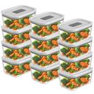 12 Pote Hermético Vidro Borossilicato 370ml Forno Micro-ondas Marmita