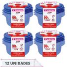 12 Potes 530ml Sanremo Azul Livre BPA Mantimentos Redondos