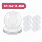 12 Prato Astral 22cm Transparente Resistente Ideal P/ Jantar