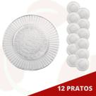 12 Prato Primavera Redondo Raso 23CM Duralex Refeição Comida