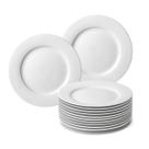 12 Pratos Branco de Melamina 20cm Sobremesa Resistente