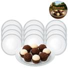 12 Pratos De Cristal Ecologico Imperial P/ Sobremesas 19,5cm