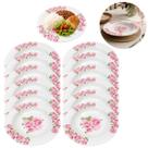 12 Pratos Fundos Melamina Floral 22,5cm Louça Resistentes
