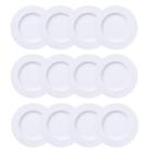 12 Pratos Pão Café da Manhã Lanche Porcelana Branco 17cm Maria Augusta Tramontina