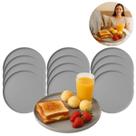 12 Pratos Raso De Melamina P/ Buffet Restaurantes 20cm Luxo
