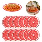 12 Pratos Raso Melamina Estampa Frutas 25,5cm Elegante Rosa