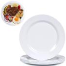 12 Pratos Raso Refeição Melamina 22,7cm Branco Buffet Hotel 12 Pratos Raso Refeição Melamina 22,7cm Branco Buffet Hotel