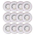 12 Pratos Rasos Hambúrguer Chicago Lanche 25cm Porcelana Decorada Mesa Posta Tramontina