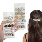 12 Presilha Clip Cabelo Pedras Strass Prendedor Grampo Penteado Festa