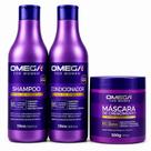 12 Produtos - Kit Capilar Omega Hair Shampoo 1L Condicionador 1L Máscara 500g Sortido 12 Produtos - Kit Capilar Omega Hair Shampoo 1L Condicionador 1L Máscara 500g Sortido