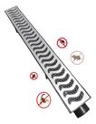 12 Ralos Linear 6x50cm Continuo Sifonado Para Bordas De Piscina