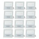 12 Refletores Taschibra Led Tr Slim 20w Luz Verde Branco Autovolt