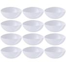 12 Saladeiras Tigelas Plásticas 5L Brancas Restaurantes Sobremesa Pipoca Triangulares Essential Coza