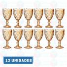 12 Taças Amabar Metalizada p/ Suco Água Vinho Buffet Chic Luxo